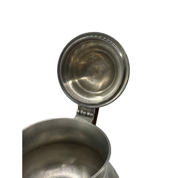 Vintage Kirk Stieff Williamsburg Pewter Coffee Tea Pot w/Rose Wood Handle CH80-7 - Picture 6 of 8